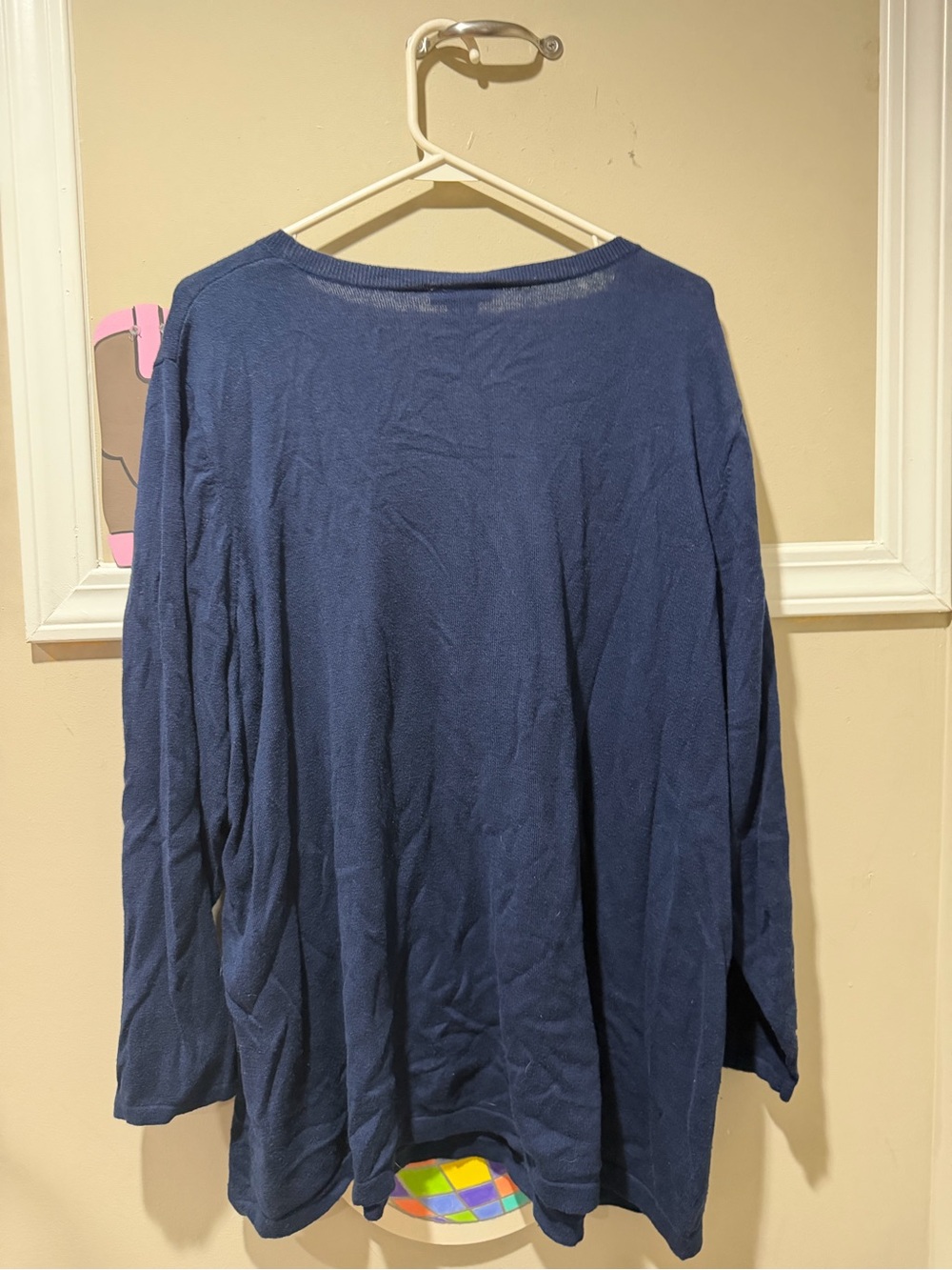 Catherines Men's Navy Crewneck Sweater - Picture 4 of 4